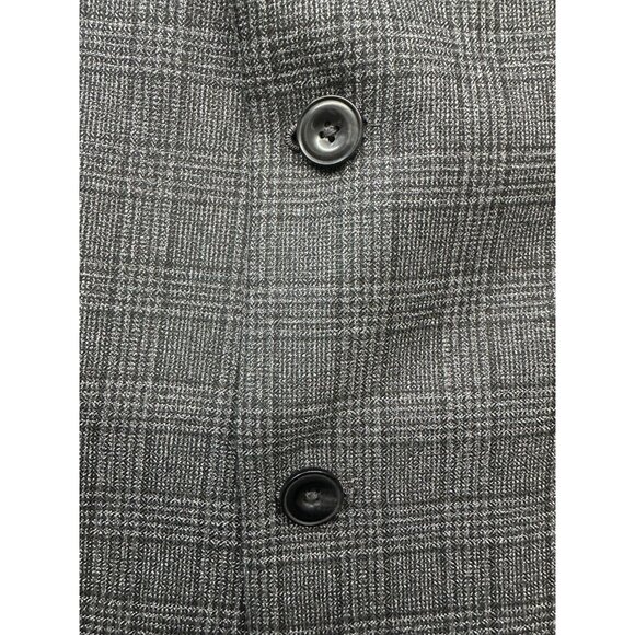 Michael Kors Jacket Blazer Sport Coat 42L Dual Vent Gray Plaid 2 Button Classic - Picture 2 of 11